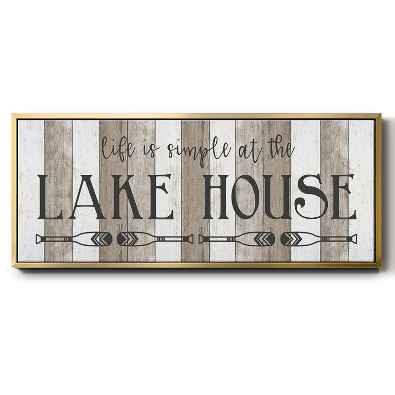 Simple at the Lake House - Toile encadrée, H 24 po x l 60 po