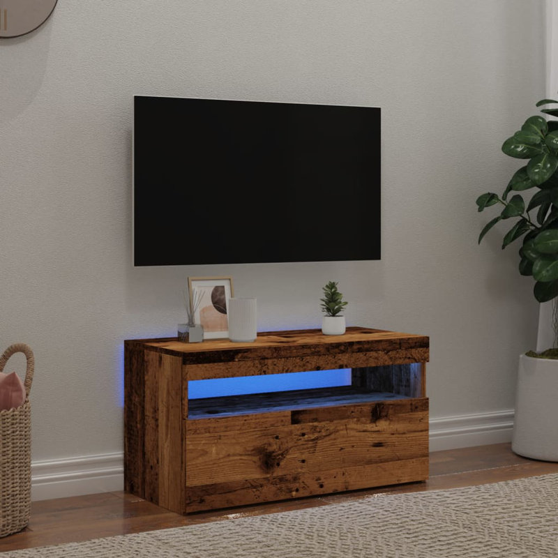 Madline Unfinished TV Stand, 75cm, Old Wood