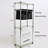 Black White Laundry Basket, 3 Tier, 4 Removable Bags, Waterproof , Construction Tier Basket With Detachable Stable Iron Construction, Orderly Home