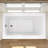54 In. X 32 In. Acrylic Drop-In Bathtub Glossy White Rectangle Deep Soaking Bathroom Tub With Integrated Left Drain Hole for 3 Wall Installation-114792361