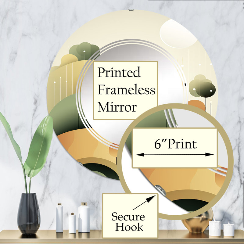 Schurman - Miroir mural moderne rond, 32 po x 32 po