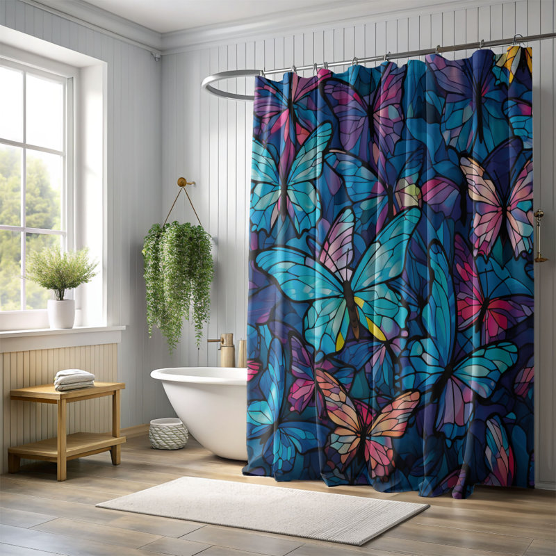Rideau de douche standard 1 pièce, H 74 po x l 71 po