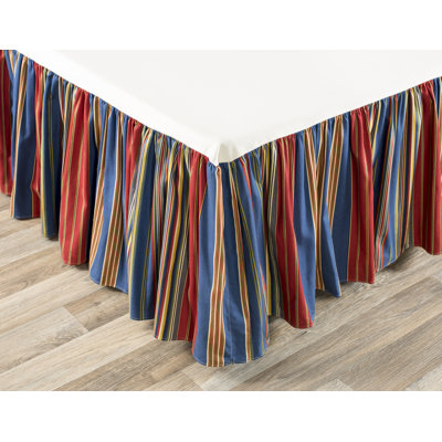 Wilderness Royal Shirred Bed Skirt