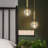 E12 Luxury Ripple Light Glass Modern Gold Nordic Pendant Lights Fixtures Home Decor Glass Ball Lamp Hanging Lamp for Living Dining Room Kitchen Island Lighting
