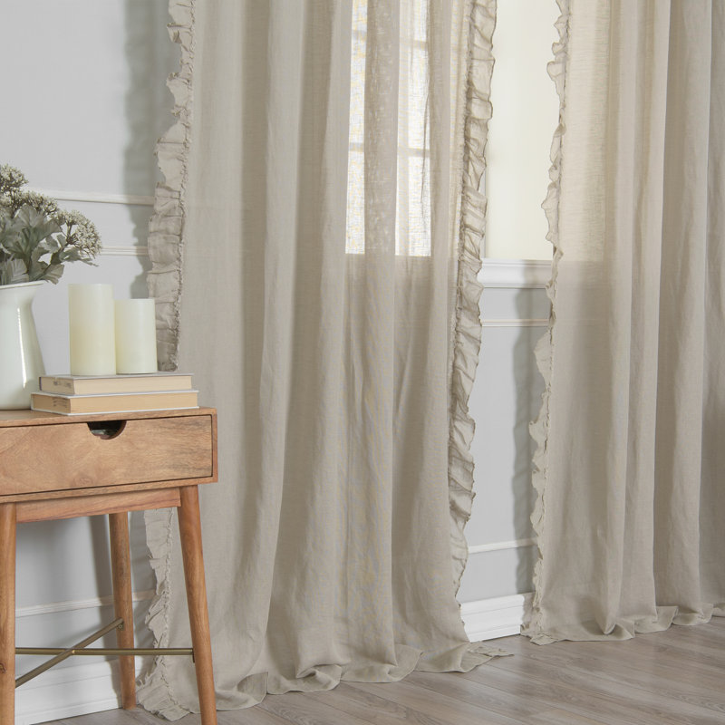 Millwright Sheer Curtain, Natural, 52" W x 96" L