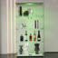 Vitrine à deux portes avec 4 lumières DEL et porte vitrée