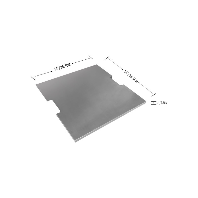 14'' Square Stainless Steel Fire Pit Lid