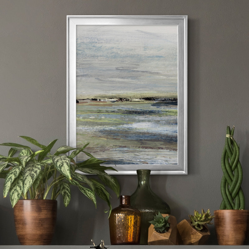 Wetlands I - Peinture sur toile encadrée, H 26,5 po x l 36,5 po x P 1,5 po, Cadre argenté