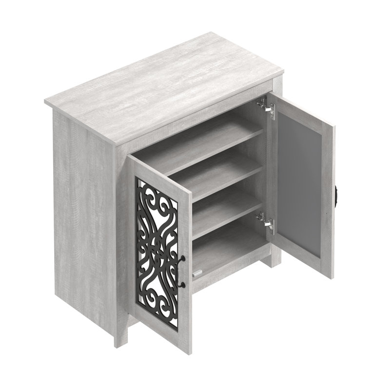 Ariba 12 Pair Shoe Storage Cabinet, Gray