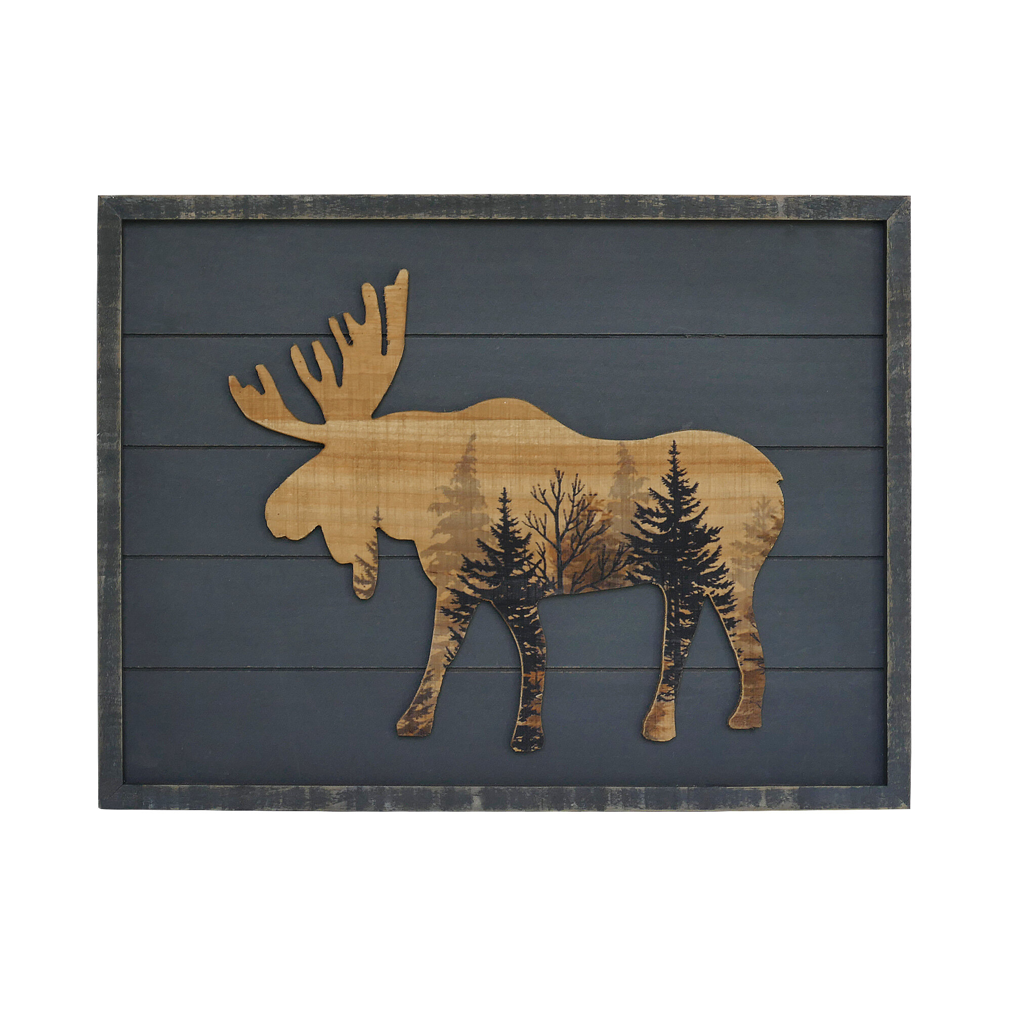 Moose Artwork. Rustic Cabin Decor. Animal Wall Art. Log Home Decor 