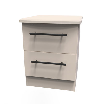 Fully Assembled Akkie 2 Drawer Bedside Table
