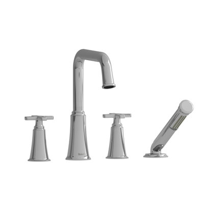 Momenti 4-Hole Deck Mount Tub Filler with U-Spout