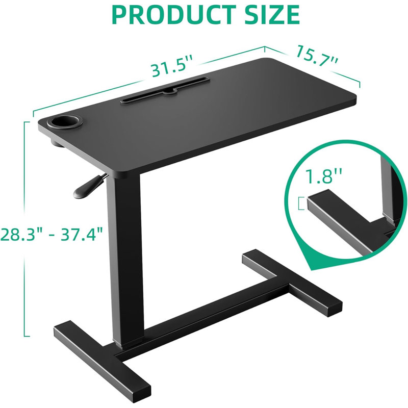 31.5 in. W Laptop/Tablet Storage Cart, Black