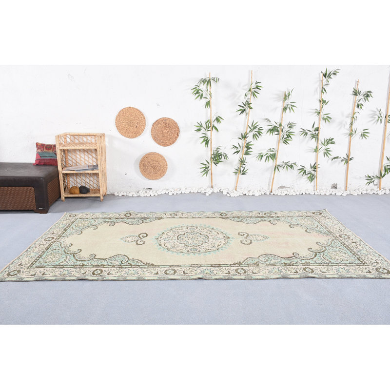 Tapis marocain, grand tapis 5,1 x 9,4 pi, tapis rétro, tapis turcs, tapis verts, tapis