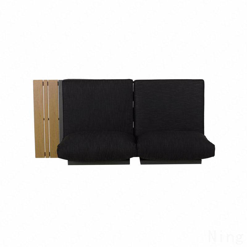 Ensemble de canapé d'extérieur en forme de V en aluminium 5 places, avec coussins