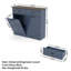 Armoire poubelle double inclinable Farmhouse Blue