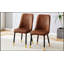 Ensemble de chaises de salle à manger en velours brun (ensemble de deux) avec pieds en métal pour plus de confort et de style-1335878226-1335878231-1335878228