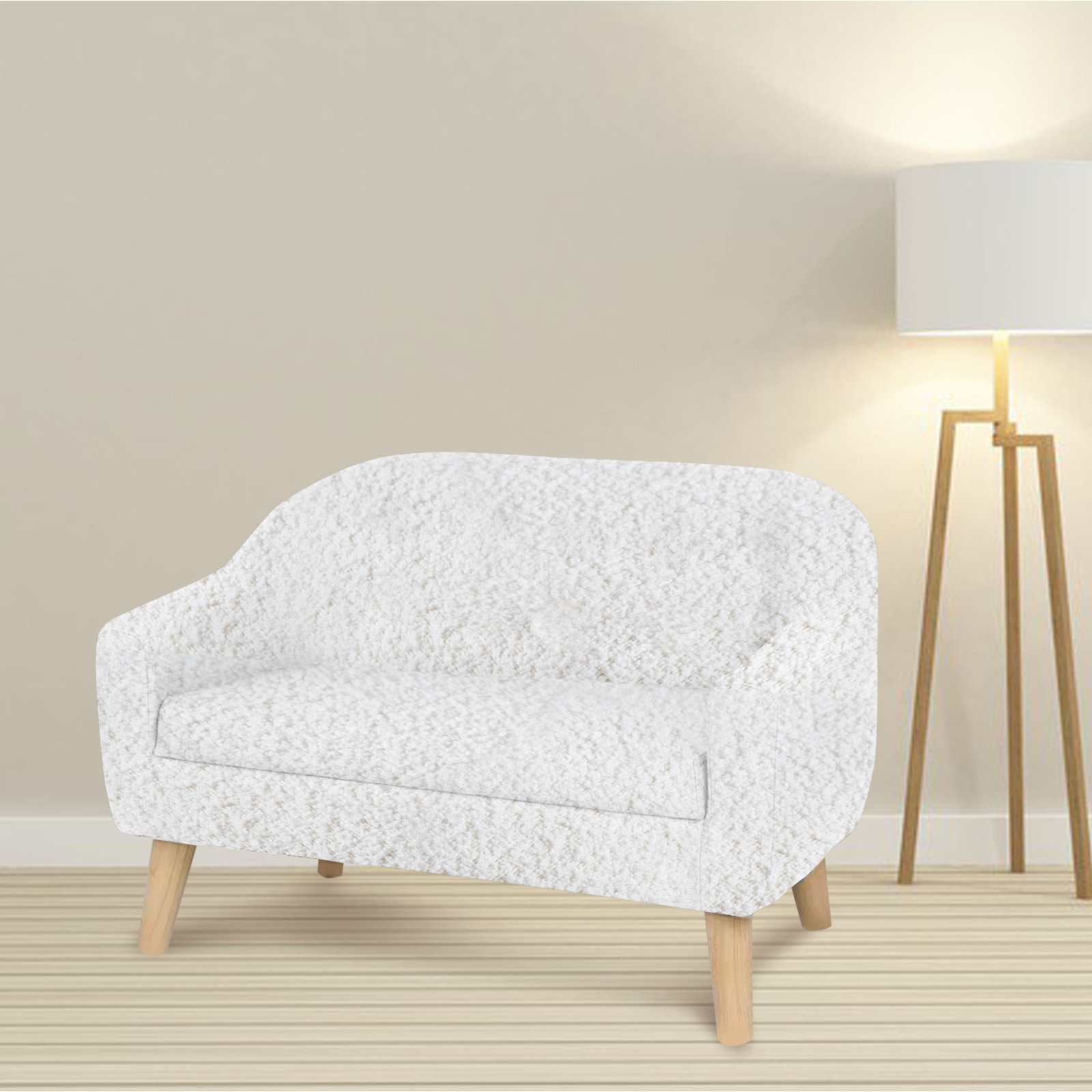 Benales Kids Foam Mini Sofa, White