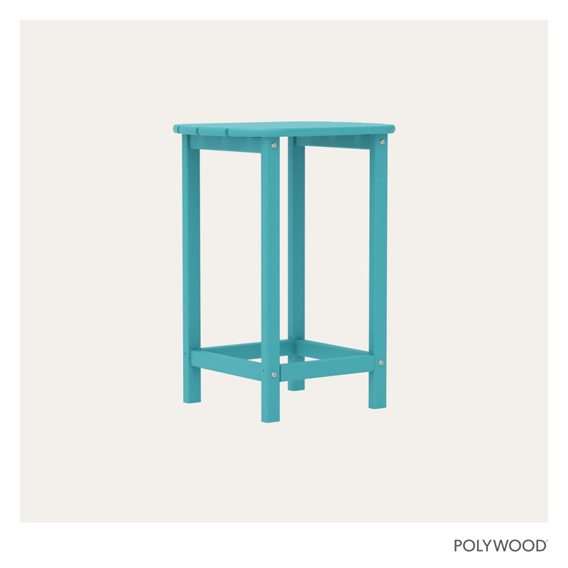 POLYWOOD South Beach 26" Counter Side Table, Aruba