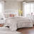 Greenland Home Fashions Bella Ruffle Multicolor  3-Piece Queen Size Quilt Set, 90x90 Inch-1670627579