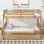 Lit simple en bois d'hévéa avec lit gigogne et conception amovible-1712334081