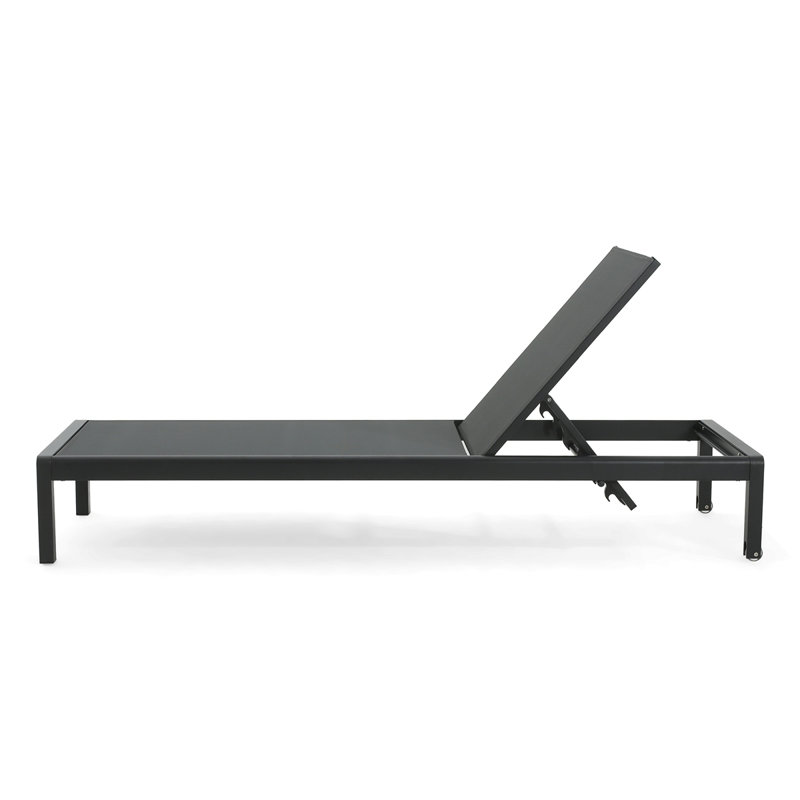 CAPE CORAL KD CHAISE LONGE NOIR (MP2) (ENSEMBLE DE 2), Gris, Noir, 2