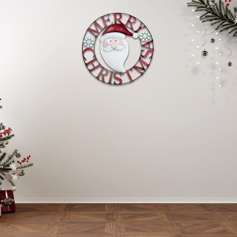 Décoration murale roue du Père Noël