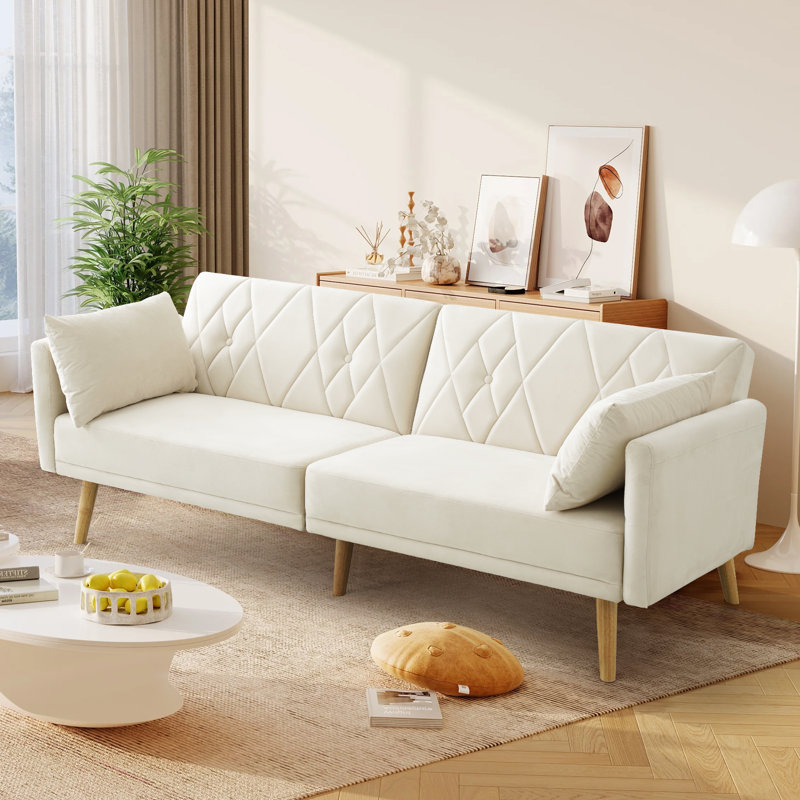 Futon canapé-lit, canapé, petit canapé, canapé-lit, causeuse, canapé de futon moderne Mid-Century, canapé de maison en velours pour le salon 