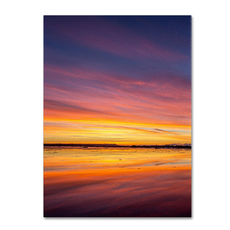 Boundary Sunset Landscape Canvas Art in Warm Tones