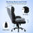 Executive Office Chair with Inflatable Lumbar Support Ergonomic Office Chair with Padded Armrests-820705646