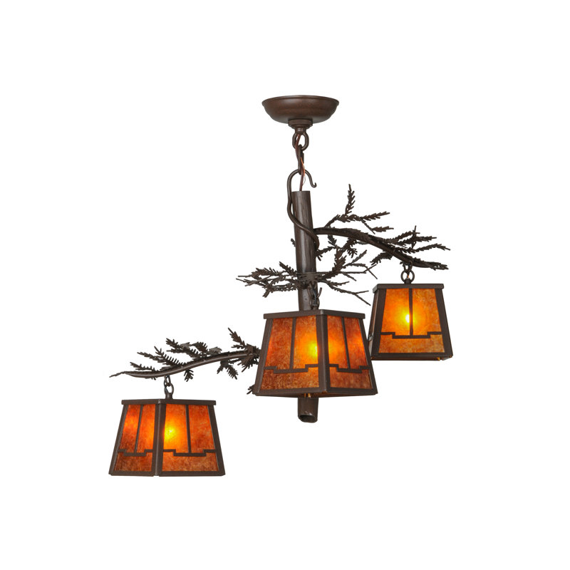 Rustic Lodge 3 - Light Steel Chandelier