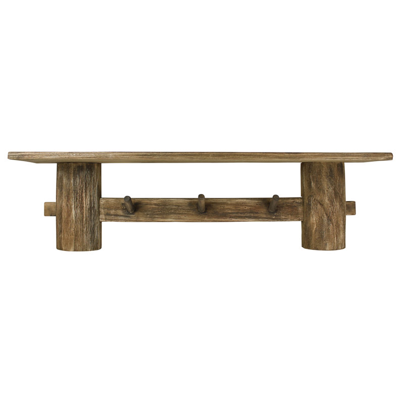Dakshith Wall Shelf with Coat Pegs