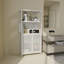 Armoire de rangement en bambou blanc
