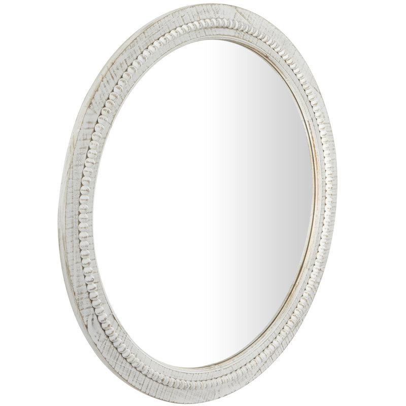 Miroir mural Vivienne, Crème, 36 po x 36 po