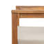 Tabouret d'extérieur en bois de teck avec coussin beige, ensemble de 2-1379198184