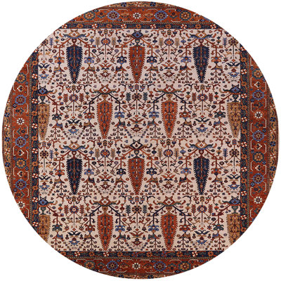 Tapis 100% Mid-Century moderne lavable à la machine 2269