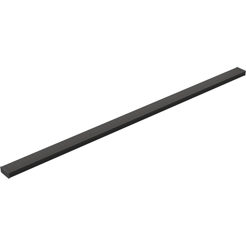 Linear Grid Shower Drain, Matte Black