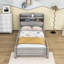 Lit plateforme simple en bois avec éclairage à DEL intégré et rangement-1841611576-1841611578