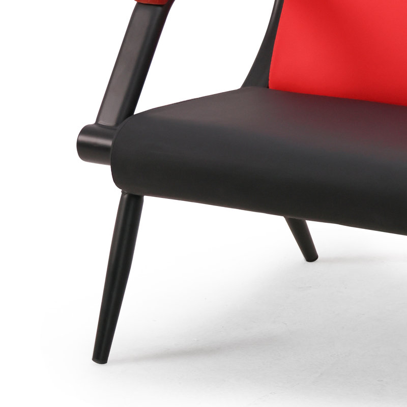 Chaise de salle d'attente en similicuir avec structure en métal