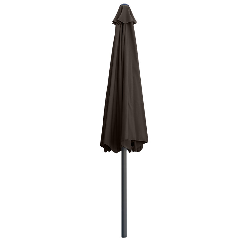 Parasol de marché Miqdad, Brun, H 96,4 po x l 118,1 po x P 118,1 po
