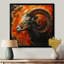 Orange brun, astrologie Aries Fiery Fusion - salon d'art mural astronomie Aries-136104076-106110482