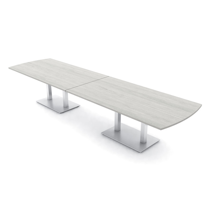 Table de conférence Pavert Arc, H 30 po x l 168 po x P 48 po, Argent argent, Sel Lakeland