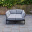Santorini Corner Grey Garden Sofa Set with Cushions