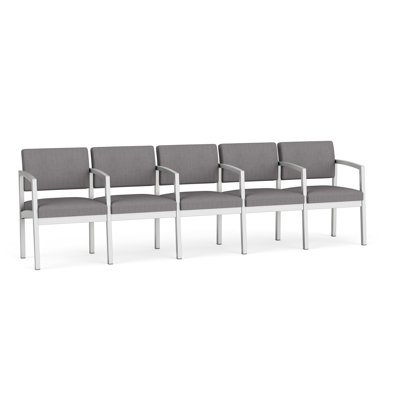 Lenox Steel Waiting Reception 5 Seat Tandem Seating Metal Frame
