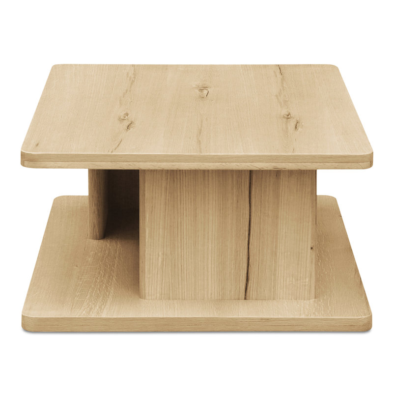 Casey Small Coffee Table Dark Brown, Rustic Oak, 16" H x 40" L x 30" W