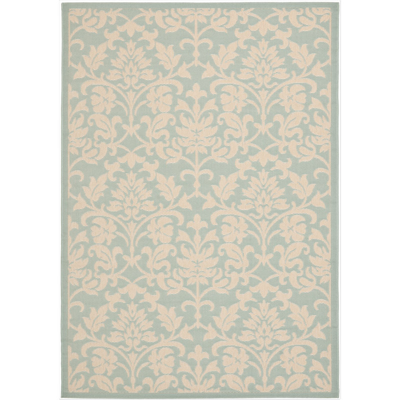 Davonia Performance Damask Indoor/Outdoor Area Rug, Rectangle 4' x 5'7"