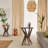 Jahey Solid Wood Crossed Legs Round End Table with Smooth Top and Sturdy Four-Leg Base-831869902
