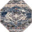 Tapis bleu / beige à motif abstrait Tucson-965752864