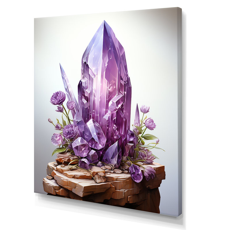 «Purple Spiritual Stone», reproduction sur toile, H 40 po x l 30 po x P 1,5 po, Toile tendue