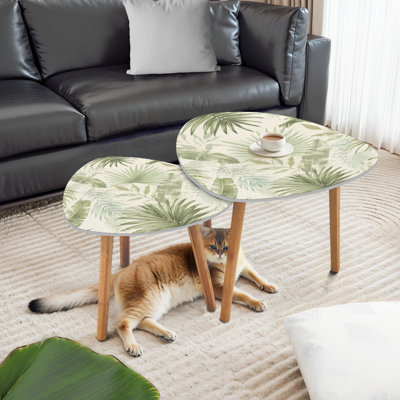 Ensemble de 2 tables basses gigognes Triangle